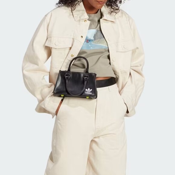 adidas x KSENIASCHNAIDER 3-Stripe Denim Jacket Women's, Natural Size Small - Picture 12 of 12